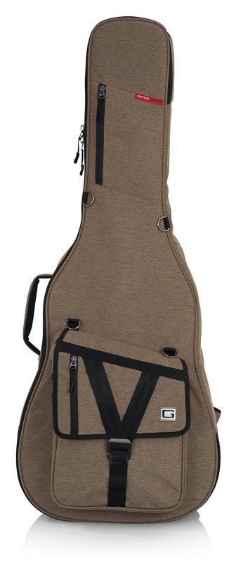 Gator Gator GT-ACOUSTIC-TAN Transit Series Acoustic Guitar Gig Bag with Exterior, Tan