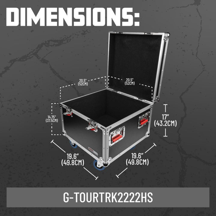 Gator Gator GTOUR-TRK-2222-HS ATA-Style Truck Pack Utility Flight Case with Casters