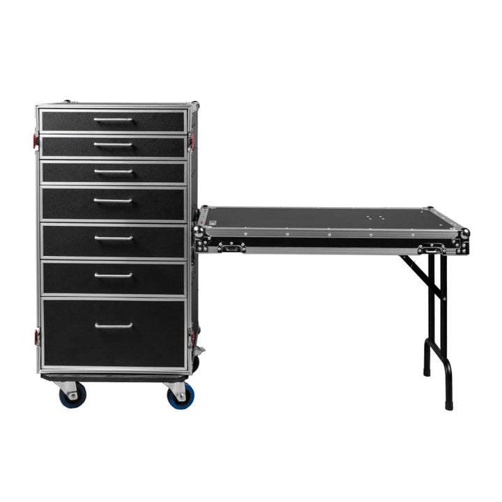 Gator Gator GTOUR-WORKST7 ATA Style Heavy Duty Case with 7 Drawers and Fold-Out Table