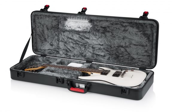 Gator Gator GTSA-GTRELEC-LED TSA Series ATA Molded Polyethylene Guitar Case for Standard Electric Guitars; LED Edition