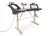 Argosy Halo Sit-Stand Ultimate-Halo with Mahogany Desk Surface,2 Rack Shelves,Pair 160 Speaker Platforms,Accessory Drawer,D8 MonitorArm, CPU Shelf