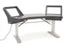 Argosy Halo Sit-Stand Desk w/Black Traceless Desktop