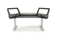 Argosy Halo Keyboard Desk w/Black End Panels and Silver Legs