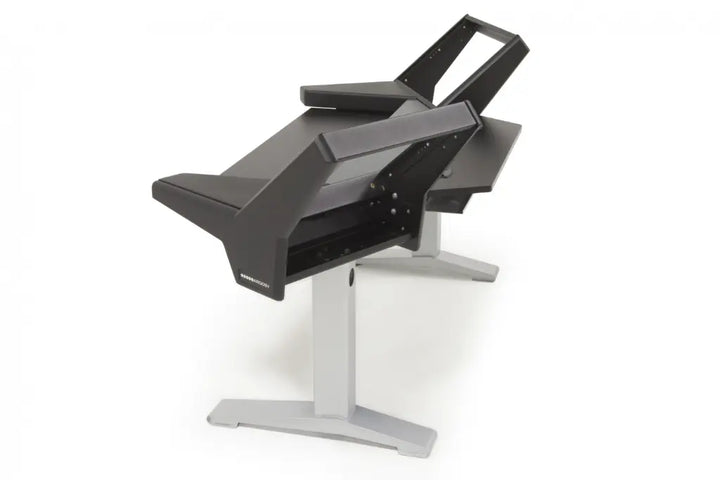 Argosy Halo Keyboard Desk w/Black End Panels and Silver Legs