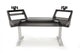 Argosy Halo Keyboard Plus Desk, 2 rack shelves, 160 Speaker Platforms, Black Top&Silver Legs