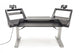 Argosy Halo Keyboard Sit-Stand Plus, 2 Rack Shelves, Pair 160 Speaker Platforms,w/Black top, Silver Legs
