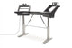 Argosy Halo Keyboard Sit-Stand Plus, 2 Rack Shelves, Pair 160 Speaker Platforms,w/Black top, Silver Legs