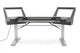Argosy Halo Keyboard Sit-Stand Keyboard Desk, Silver Legs
