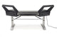 Argosy Halo Keyboard Sit-Stand Desk w/Mah Desk Top, Black EPs, Silver Legs