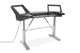 Argosy Halo Keyboard Sit-Stand Desk w/Mah Desk Top, Black EPs, Silver Legs