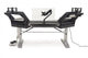 Argosy Halo KE Ultimate,2Shelves,160 Spkr Platforms,KybdTray,D8 Mon. Arm,CPU Shelf,w/Black Top&Silver Legs