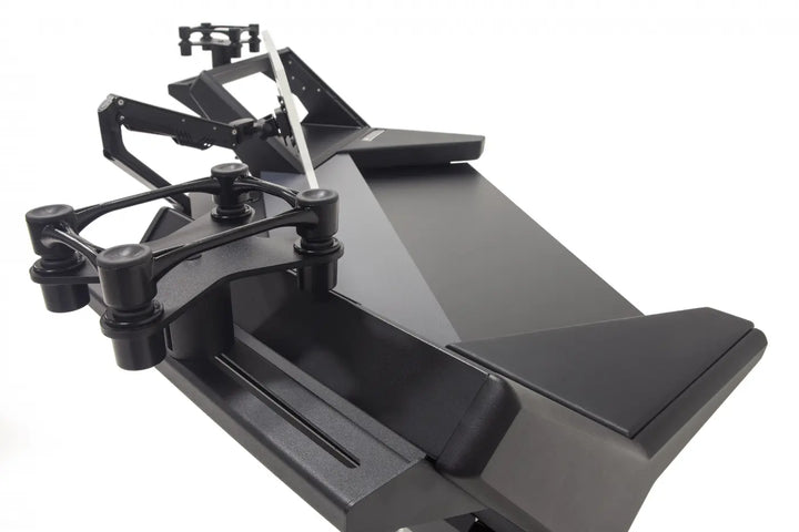 Argosy Halo K Sit-Stand Ultimate-HaloK,2Shelves,Pr 160 SpkrPlatform,KybdTray,D8 MonitorArm, CPU Shelf