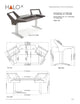 Argosy Halo Keyboard Desk w/Black End Panels and Silver Legs