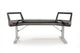 Argosy Halo Keyboard Desk for 88 Keys w/Black End Panels and Silver Legs