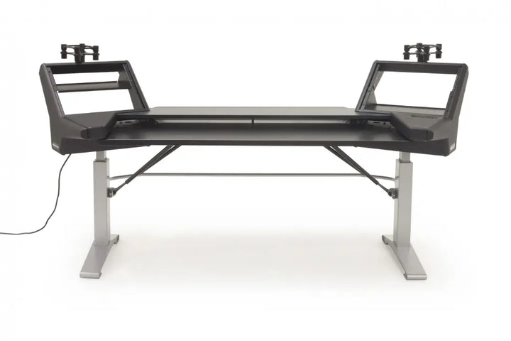 Argosy Halo K88 Sit-Stand with Mahogany Veneer Desktop, 2 Rack Shelves, & 160 Speaker Platforms