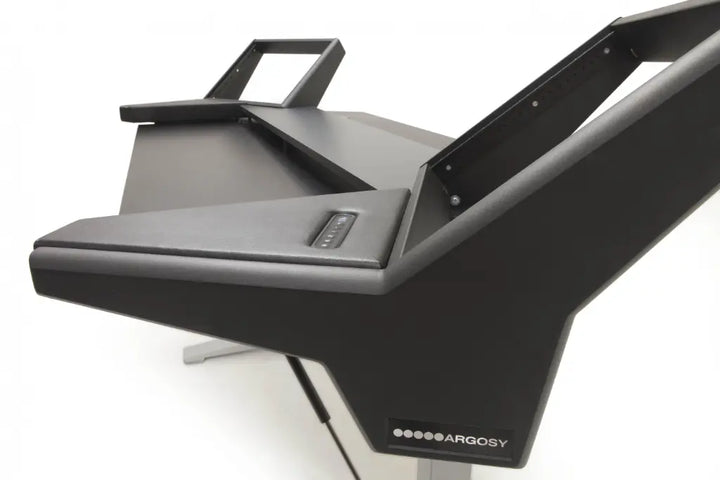 Argosy Halo Keyboard Sit-Stand Desk for 88 keys w/Black Eps, Silver Legs