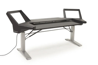 Argosy Halo Keyboard Sit-Stand Desk for 88 keys w/ Mahogany Veneer Top