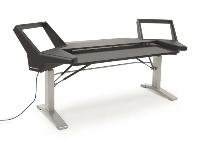 Argosy Halo Keyboard Sit-Stand Desk for 88 keys w/ Mahogany Veneer Top