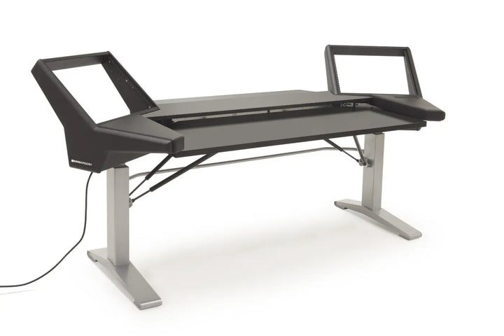 Argosy Halo Keyboard Sit-Stand Desk for 88 keys w/ Mahogany Veneer Top