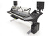 Argosy Halo K88 Ultimate w/2)Shelves,Pr160SpkrPltfms,kybrdTry,2)D8MonitorArms, CPUShelf, Black Top