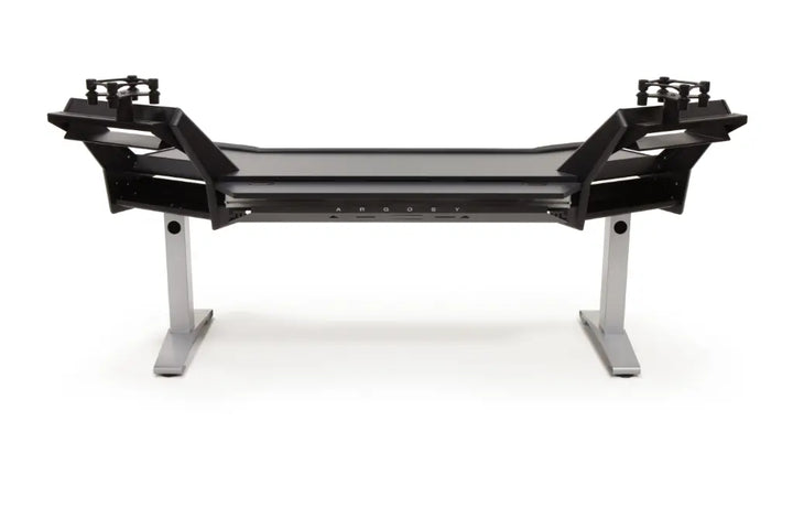Argosy Halo 96.7" Wide Plus,w/ Traceless Desktop (Fingerprint Resistant Black) , 2 rack shelves & Pair 160 Speaker Platforms