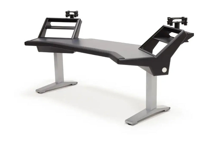 Argosy Halo 96.7" Wide Plus,w/ Traceless Desktop (Fingerprint Resistant Black) , 2 rack shelves & Pair 160 Speaker Platforms