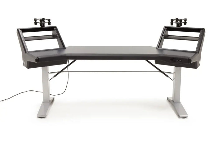 Argosy Halo 96.7" Wide Sit-Stand Plus - w/Hautelink Desktop, 2 rack shelves, & Pair 160 Speaker Platforms