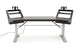 Argosy Halo 96.7" Wide Sit-Stand Plus, w/ Traceless Desktop (Fingerprint Resistant Black) 2 rack shelves, & Pair 160 Speaker Platforms