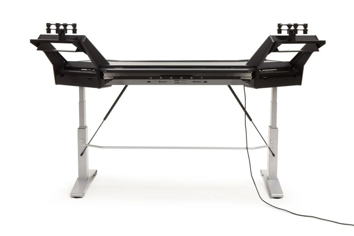 Argosy Halo 96.7" Wide Sit-Stand Plus - w/Hautelink Desktop, 2 rack shelves, & Pair 160 Speaker Platforms