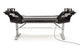 Argosy Halo 96.7" Wide Sit-Stand Plus, w/ Traceless Desktop (Fingerprint Resistant Black) 2 rack shelves, & Pair 160 Speaker Platforms