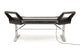 Argosy Halo 96.7" Wide Sit-Stand, w/Mahogany Desk, Black End Panels, Silver Legs