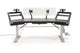 Argosy Halo 96.7" Wide Sit-Stand Ultimate, w/ Traceless Desktop (Fingerprint Resistant Black),2 Rack Shelves, Pair 160 Speaker Platforms, Accessory Drawer, 2) D8 Monitor Arms & CPU Shelf