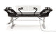 Argosy Halo 96.7" Wide Sit-Stand Ultimate, w/ Traceless Desktop (Fingerprint Resistant Black),2 Rack Shelves, Pair 160 Speaker Platforms, Accessory Drawer, 2) D8 Monitor Arms & CPU Shelf