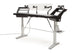 Argosy Halo 96.7" Wide Sit-Stand Ultimate-Halo with Mahogany Desk Surface,2 Rack Shelves,Pair 160 Speaker Platforms,Accessory Drawer,2) D8 MonitorArm, CPU Shelf