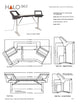 Argosy Halo 96.7" Wide Sit-Stand Workstation w/Hautelink Desktop