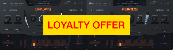 UJAM UJAM Hans Zimmer’s Drums & Percussion Bundle Loyal