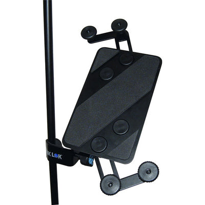 Quik Lok IPS12 Universal Tablet Holder for Side/Top Connection to Microphone and Music Stands - Stands & Arms Accessories