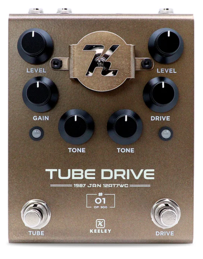 Keeley Tube Drive 12AT7 Limited Edition Dual Overdrive Pedal with 1987 Philips JAN 12AT7WC