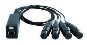 Digiflex LDMX3-CAT-IN DMX Muxer 3 Pin Input 4x XLR 3 Female to EtherCON - Professional Audio Cable