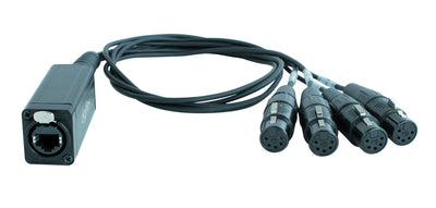 Digiflex Digiflex LDMX5-CAT-IN DMX Muxer 5 Pin Input 4x XLR 5 Female to EtherCON