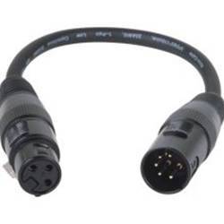 Digiflex Digiflex LDMX-3M5F-1 DMX Adapter -XLR3M to XLR5F (1')