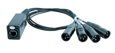 Digiflex Digiflex LDMX3-CAT-OUT DMX Demuxer 3 Pin Output 4x XLR 3 Male to EtherCON