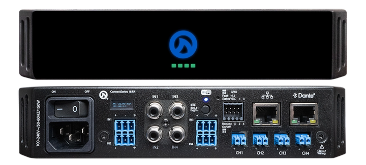 LEA Professional LEA Professional CS124D 1/2U Amplifier with Dante - 4 x 120W - Amplifiers & Receivers