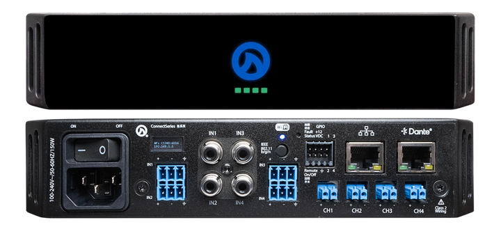 LEA Professional LEA Professional CS34D 1/2U Amplifier with Dante - 4 x 30W - Amplifiers & Receivers