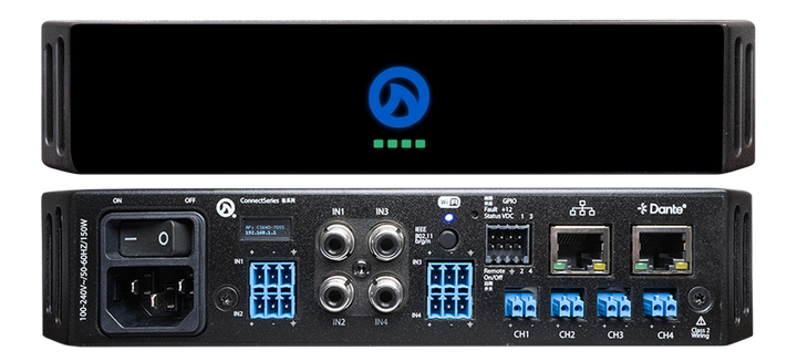 LEA Professional LEA Professional CS64D 1/2U Amplifier with Dante - 4 x 60W - Amplifiers & Receivers