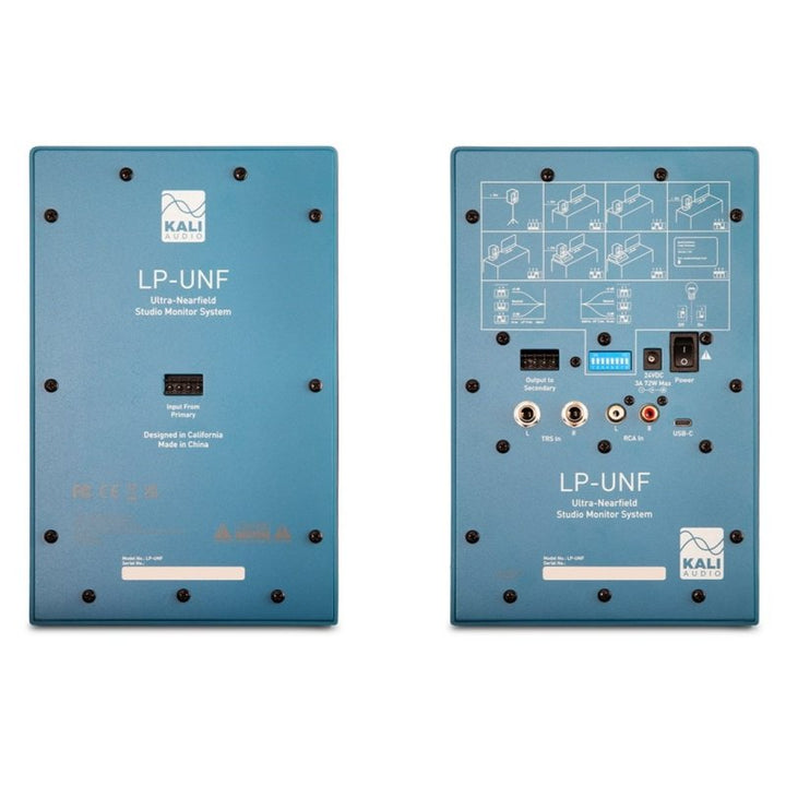 Kali Audio LP-UNF Ultra-Nearfield Studio Monitor Pair with Bluetooth (Pacific Blue)