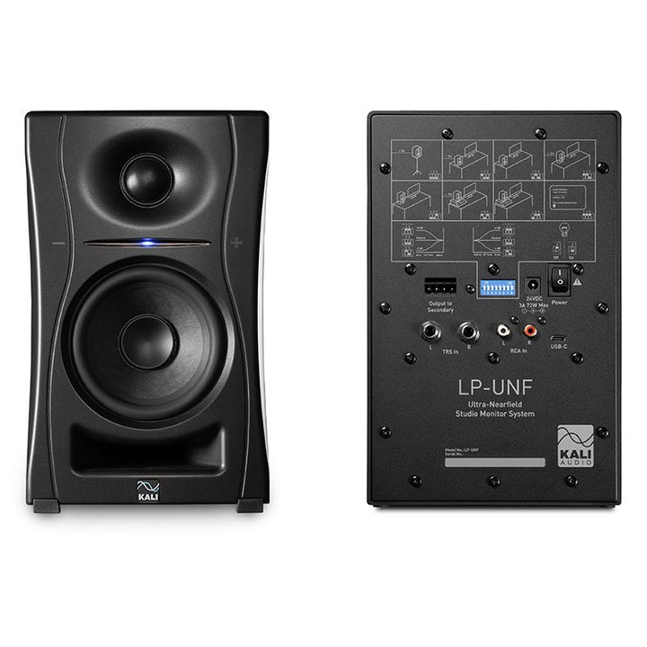 Kali Audio LP-UNF Ultra-Nearfield Studio Monitor Pair with Bluetooth (Black)