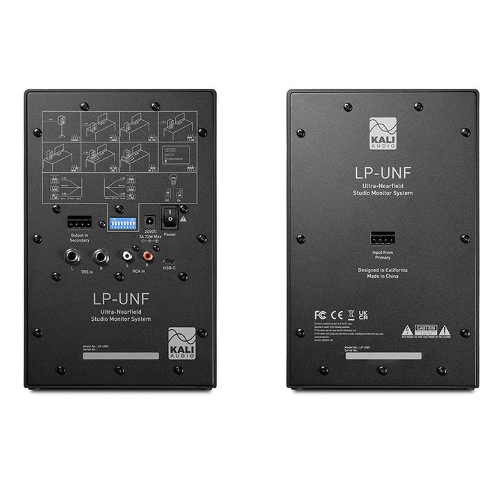 Kali Audio LP-UNF Ultra-Nearfield Studio Monitor Pair with Bluetooth (Black)