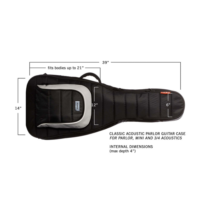 MONO Classic Acoustic Parlor Guitar Case (Black) - Instrument Cases