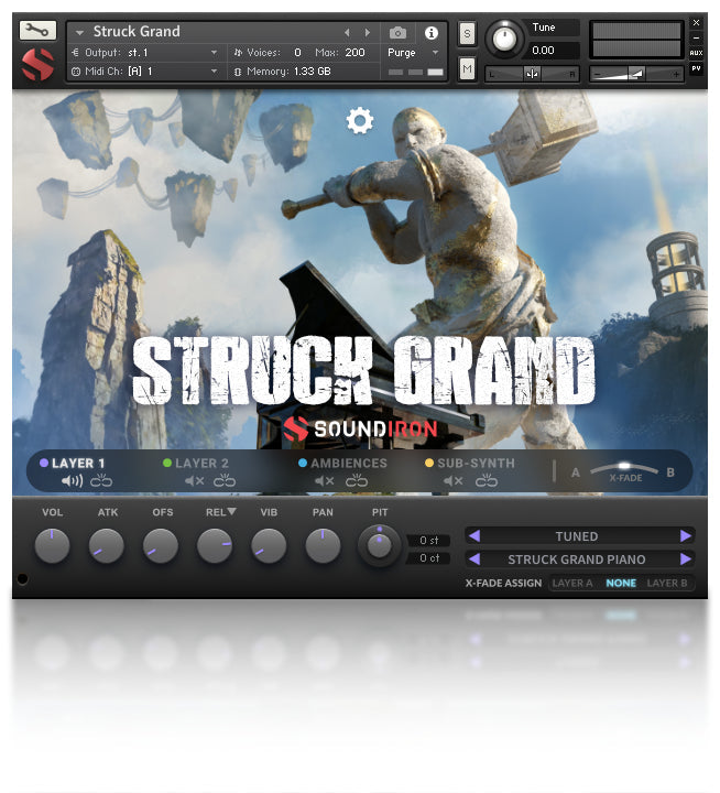 Struck Grand Piano - 1